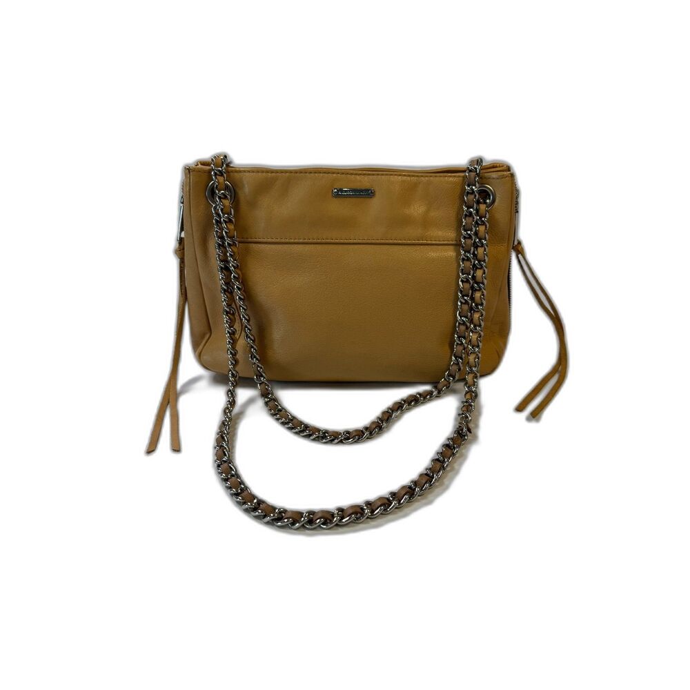 Rebecca‎ Minkoff Avery Crossbody Bag Tan Leather Gold Hardware